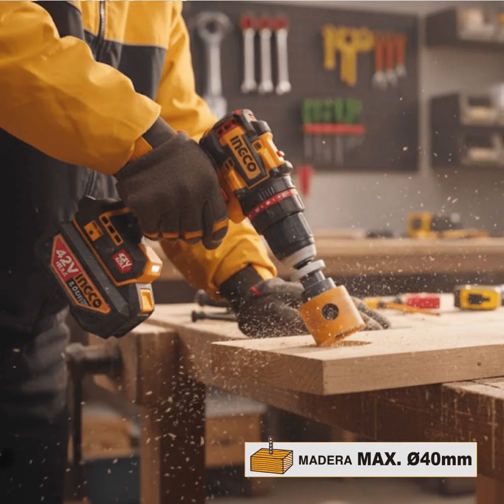 Kit taladro inalámbrico sin escobillas 42V 69 NM INGCO - CIDLI4269811