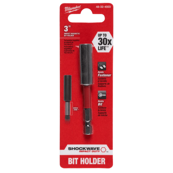 Porta Puntas Magnético de Impacto de 3” SHOCKWAVE™ Milwaukee 48-32-45031