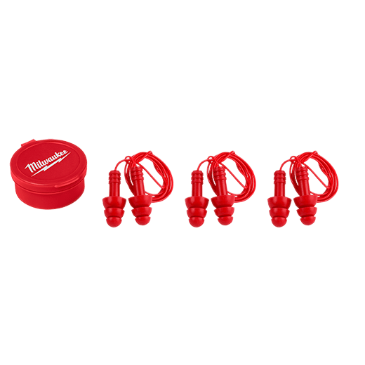 PAQUETE DE 3 TAPONES PARA LOS OÍDOS CON CABLE REUTILIZABLES3