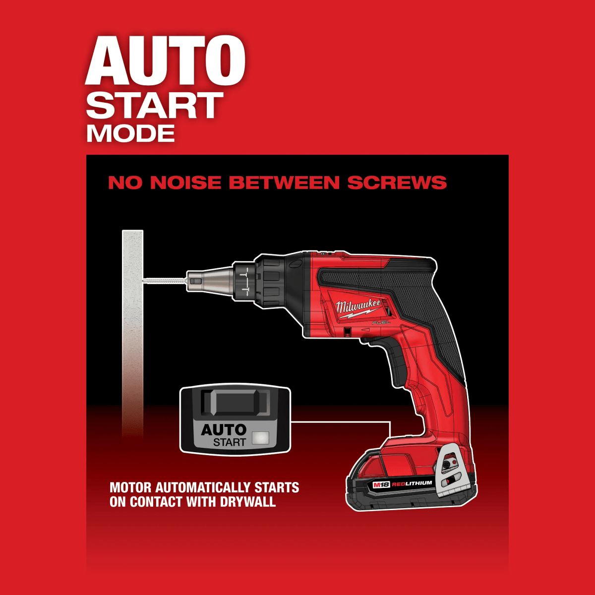 KIT DE PISTOLA DE TORNILLOS PARA DRYWALL M18 FUEL™ MILWAUKEE / 2866-224