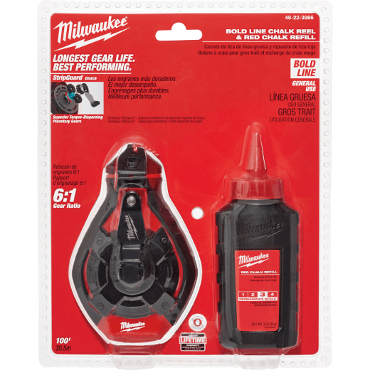 TIZA LINEA - KIT DE LÍNEA GRUESA DE 100 PIES CON TIZA ROJA STRIPGUARD™6