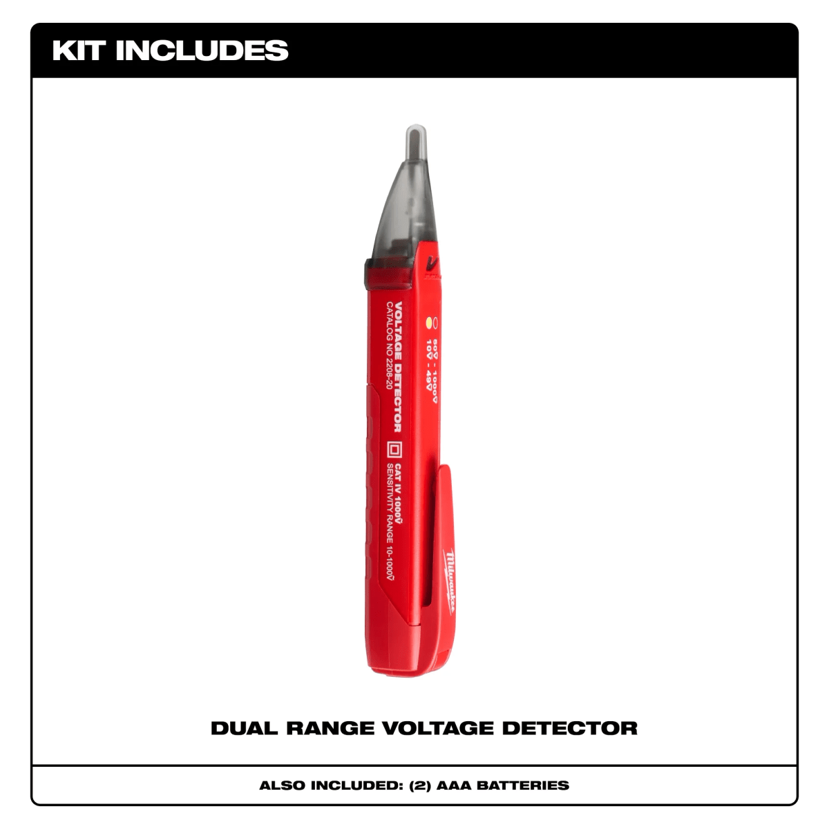 DETECTOR DE VOLTAJE DE RANGO DUAL MILWAUKEE / 2208-203