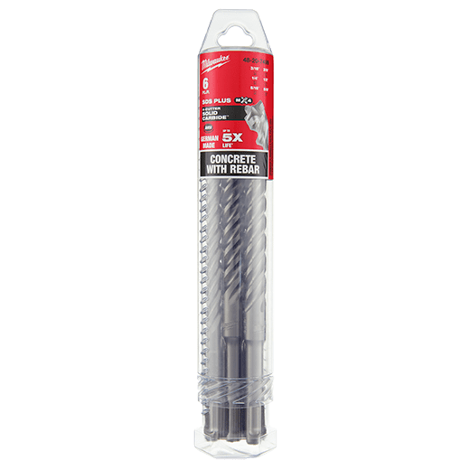 KIT DE 6 BROCAS SDS PLUS 4CT MX4™ MILWAUKEE / 48-20-74992