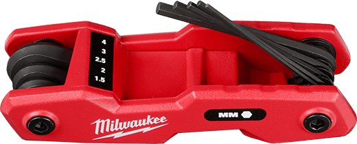 JUEGO DE LLAVES HEXAGONALES PLEGABLES DE 8 LLAVES (MÉTRICAS) MILWAUKEE 48-22-21821