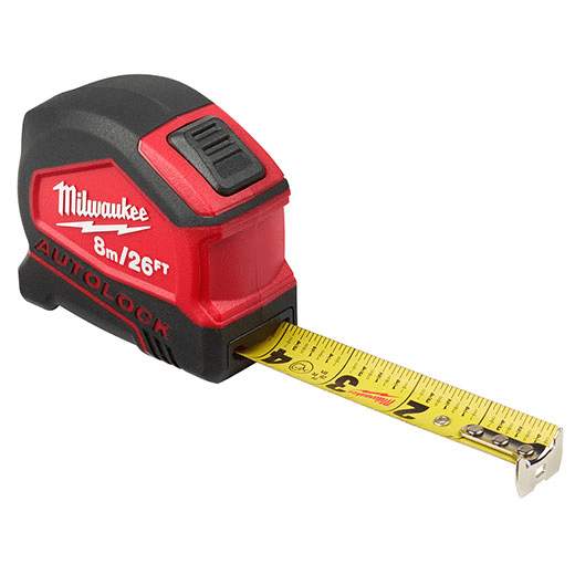 CINTA METRICA AUTOLOCK CON BLOQUEO AUTOMATICO DE 8MT MILWAUKEE / 48-22-68263
