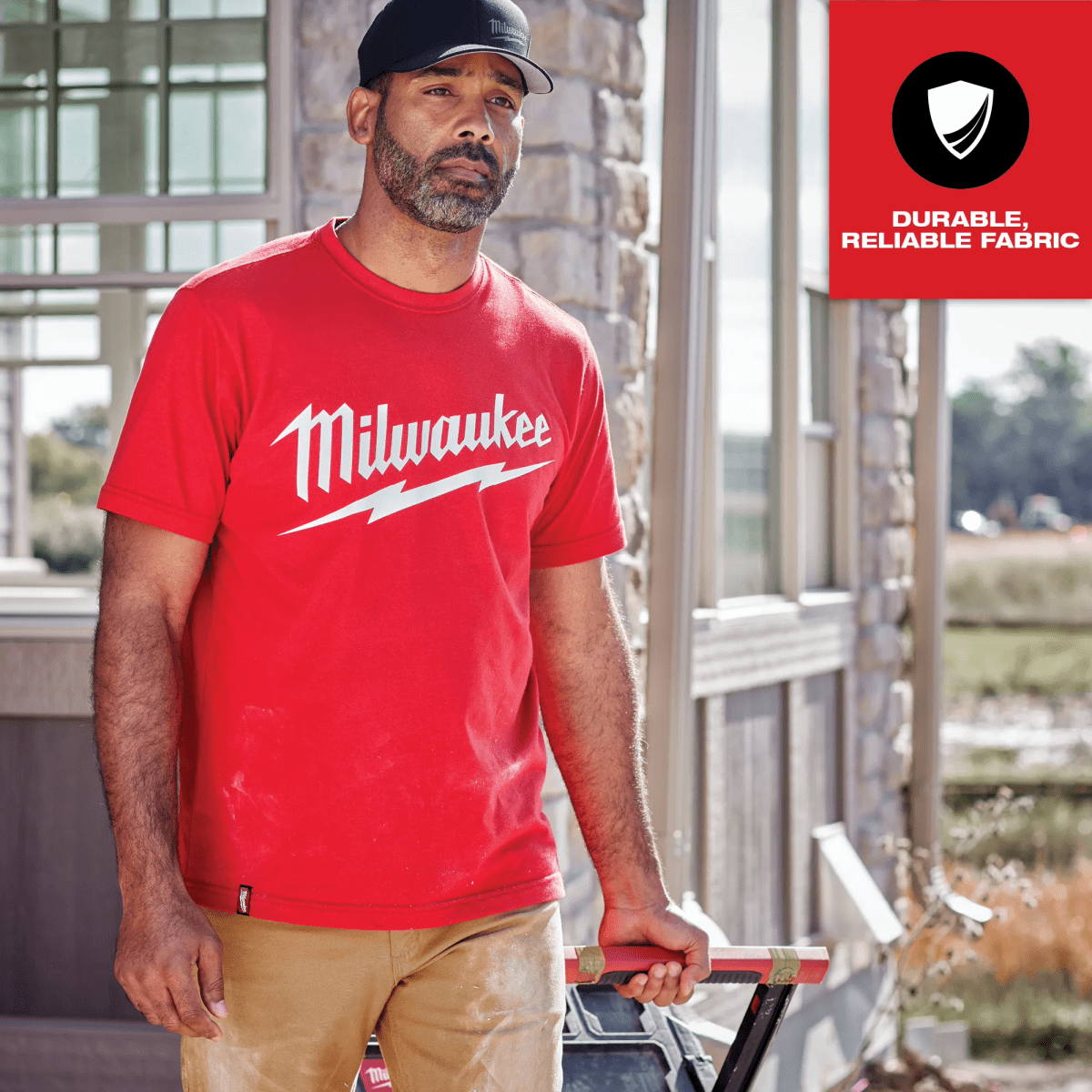 POLO CAMISETA RESISTENTE - LOGOTIPO DE MANGA CORTA MILWAUKEE / 607R-L2