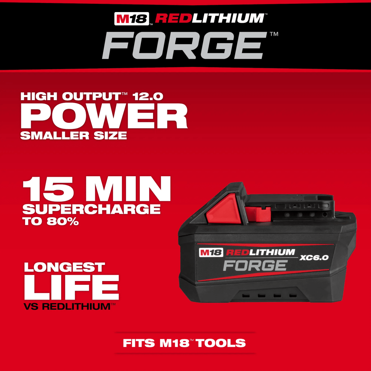 BATERIA M18™ REDLITHIUM™ FORGE™ XC6.0 MILWAUKEE /  48-11-18612