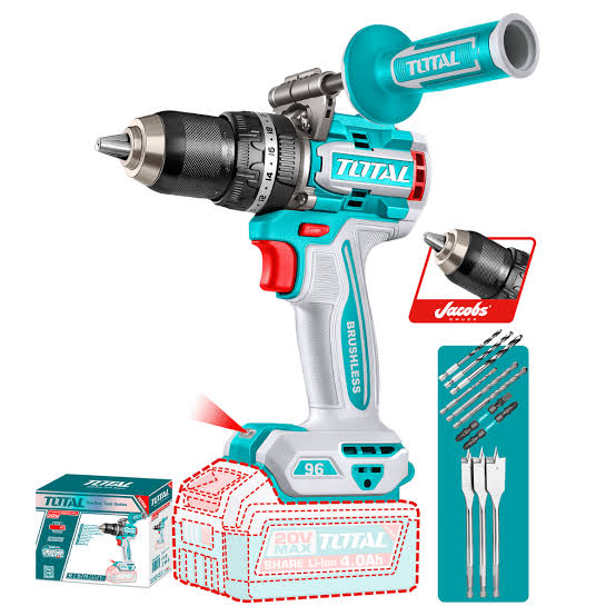 TALADRO PERCUTOR BARETOOLS LI-ION 20V 96NM 13MM BRUSHLESS +ACC Y MANGO TIDLI2096852