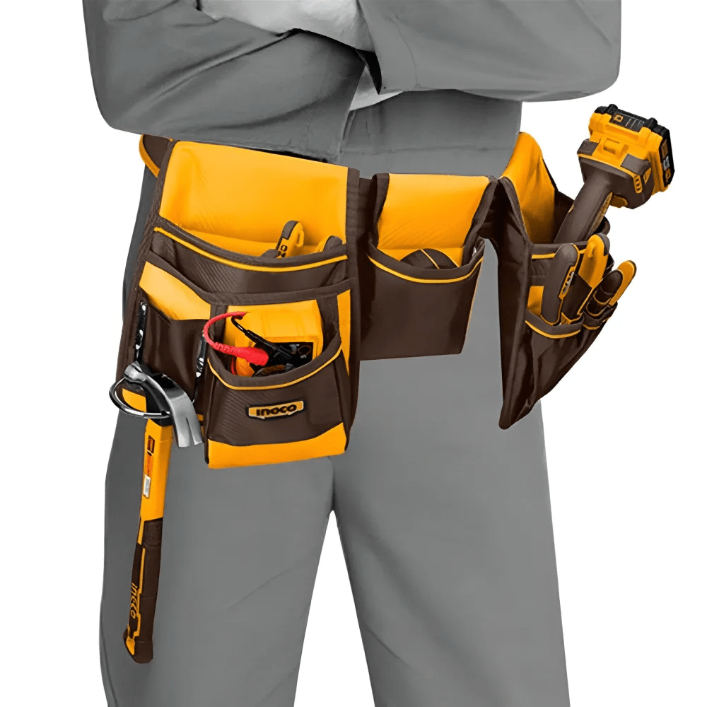 Kit 4 Porta Herramientas Ingco Chaleco + Mochila + Bolso + Cinturón COS2309081