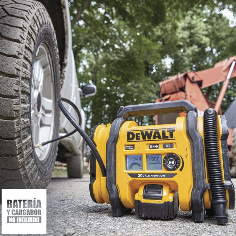 INFLADOR DE AIRE 20 V 3-160 PSI BARETOOL (SIN BATERIAS /SIN CARGADOR) DEWALT DCC020IB2