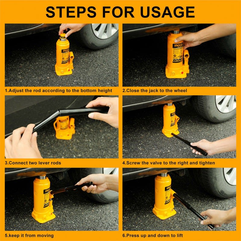 GATA HIDRAÚLICA DE BOTELLA 12 T. HBJ1202 