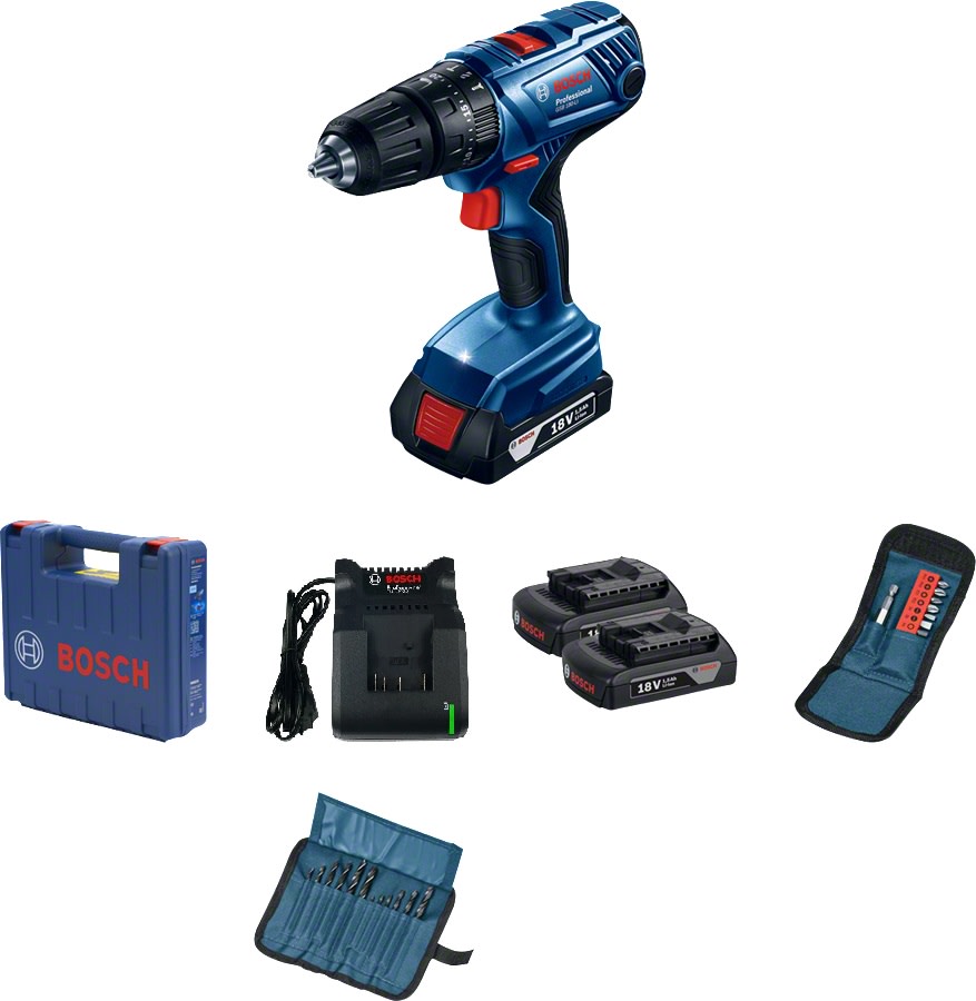 ATORNILLADOR/PERCUTOR 18 V. BOSCH GSB 180-LI + KIT 23 ACCESORIOS2