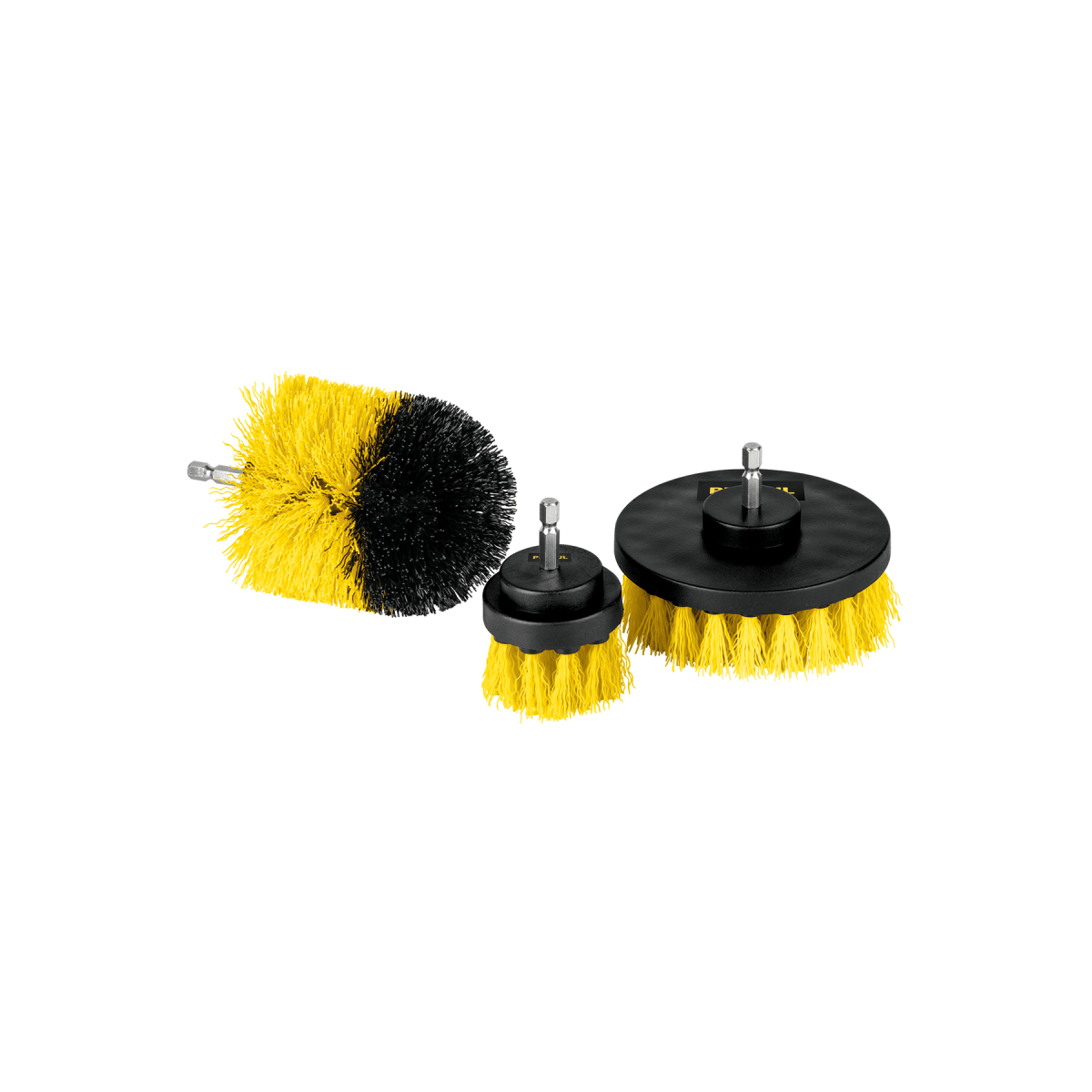 Juego de 3 cepillos multiusos para taladro, Pretul 281522