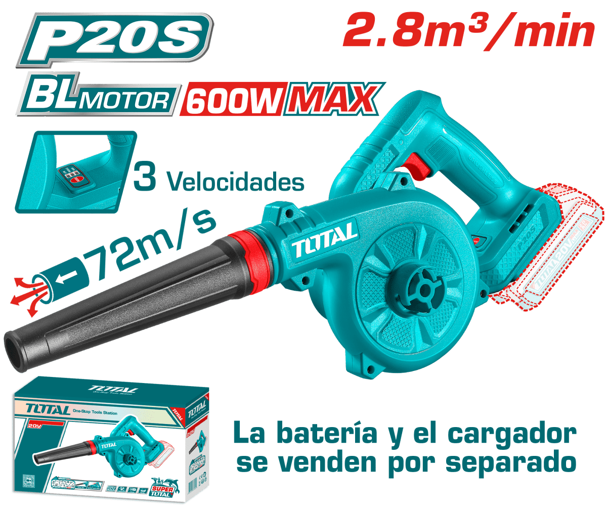 SOPLADORA BRUSHLESS INALAMBRICA 20V 2.8M3/MIN - TABLI20681