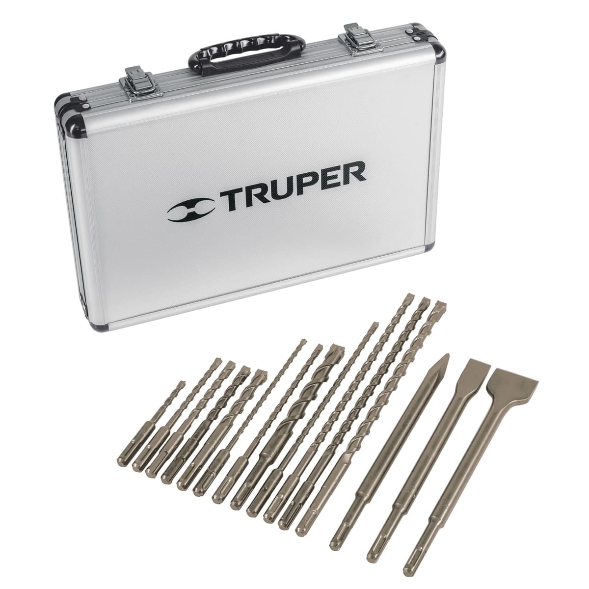 JUEGO DE 15 BROCAS Y CINCELES SDS PLUS EN ESTUCHE, TRUPER2