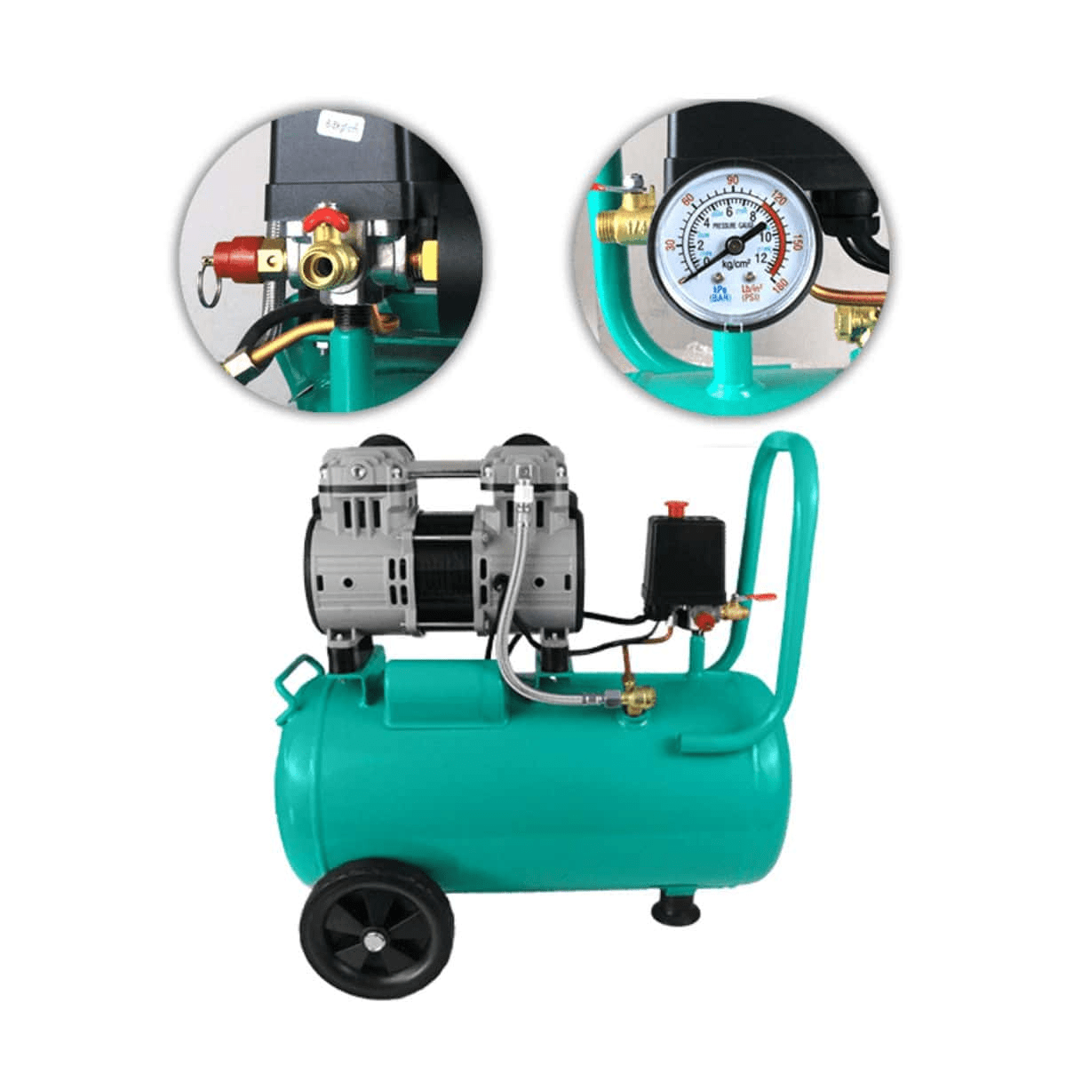 COMPRESORA OIL-FREE 1100W 8BAR 24L 70L/MIN DCA - AQE1100/24L2