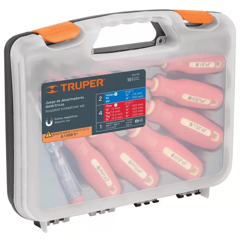 JUEGO 7 DESARMADORES DIELÉCTRICOS 1000V 14196 TRUPER2