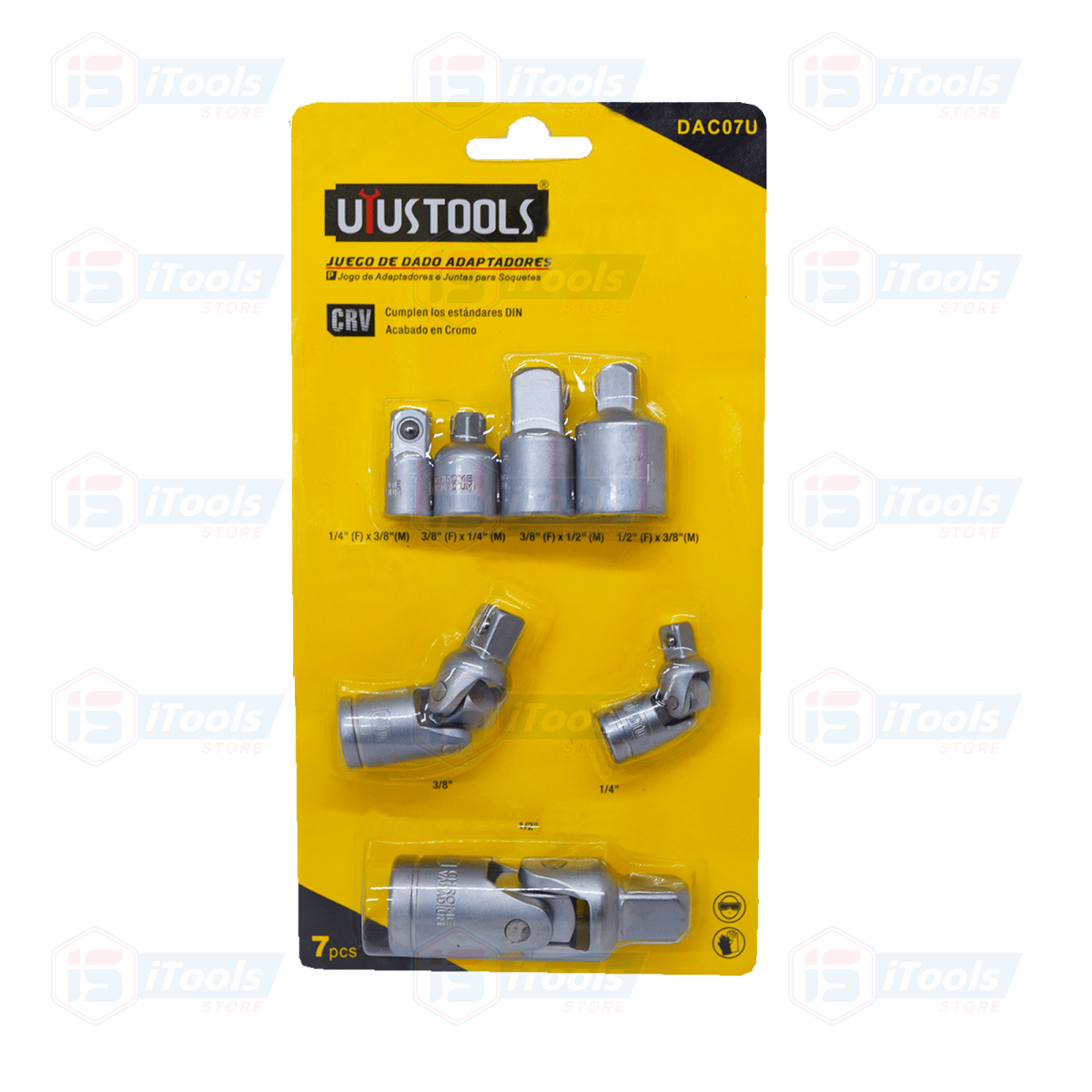 JUEGO DADOS ADAPTADORES 7 PCS UYUSTOOLS / DAC07U1