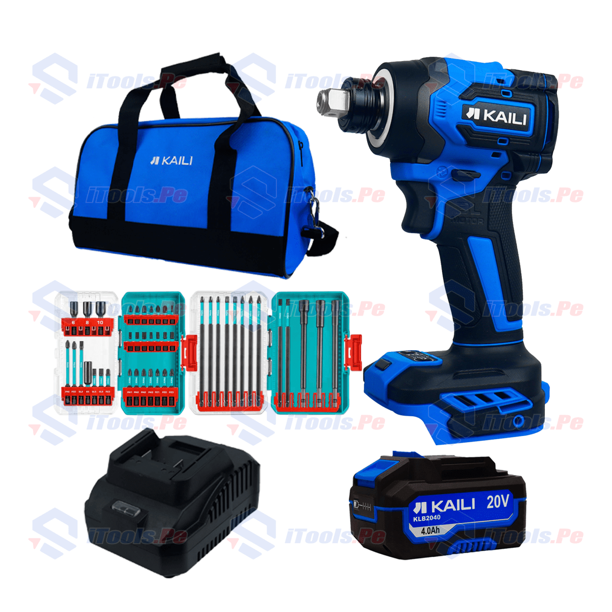 KIT LLAVE DE IMPACTO 2 EN 1 20 V KAILI KLL21081