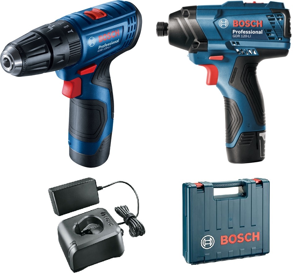 KIT ATORNILLADOR 12 V. BOSCH TALADRO PERCUTOR GSB 120 LI1