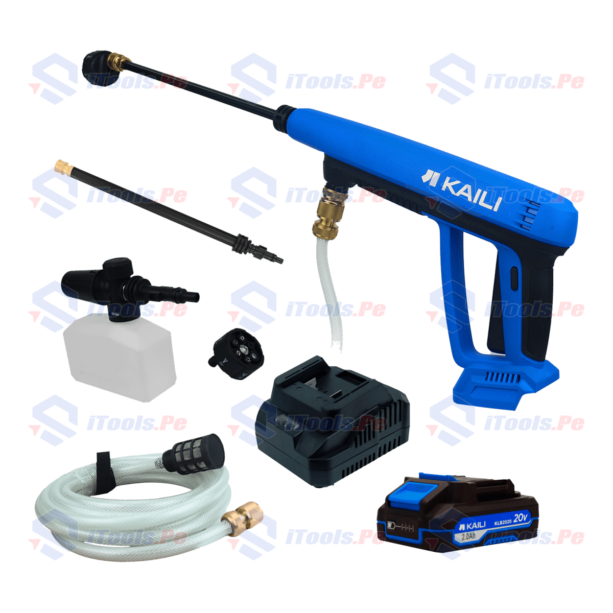 HIDROLAVADORA INALAMBRICA A PRESIÓN DE 20 V + 1 BAT 2AH Y CARGADOR KAILI KLH2454SC1