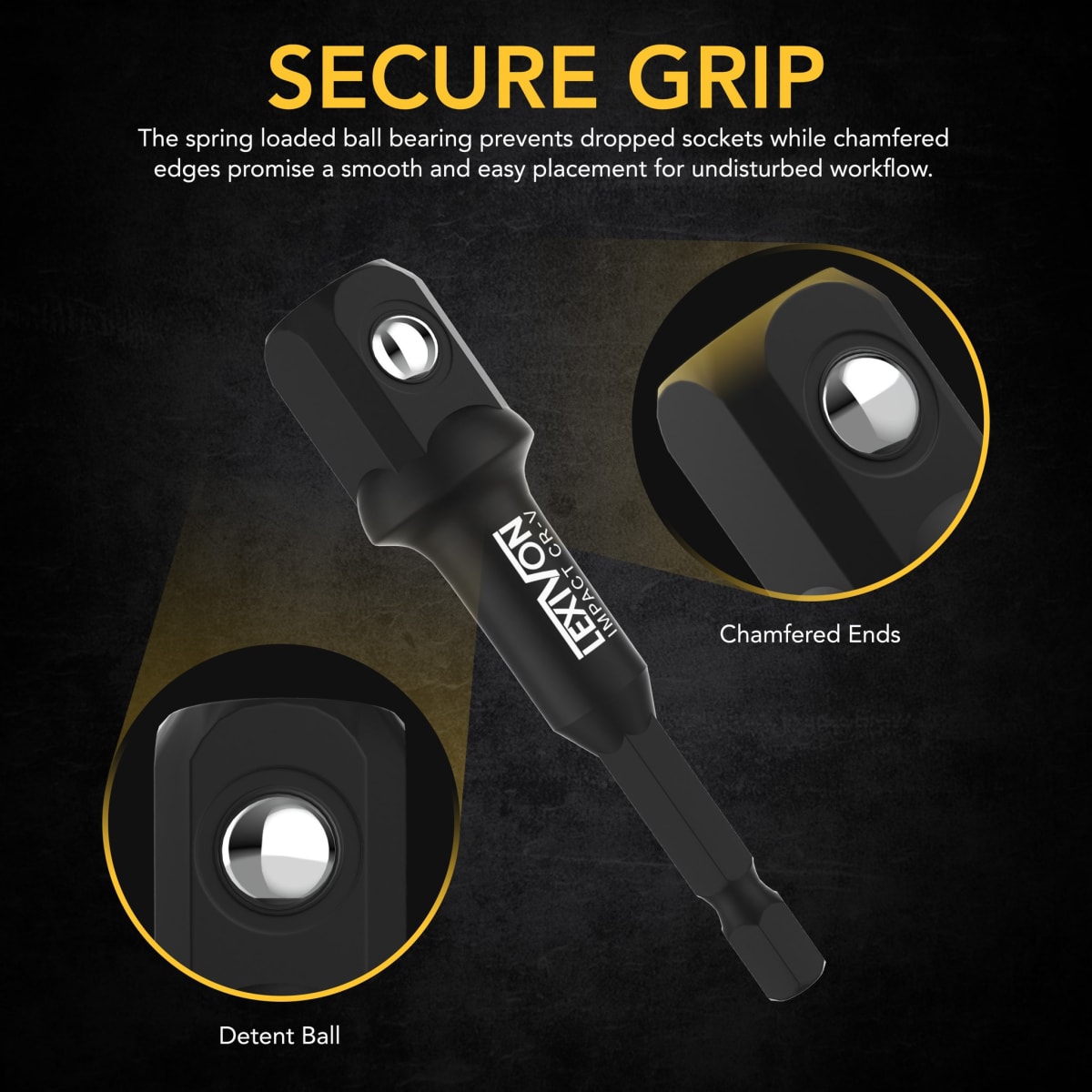 JUEGO DE ADAPTADORES DE DADO DE GRADO DE IMPACTO 3 PIEZAS DE 1/4