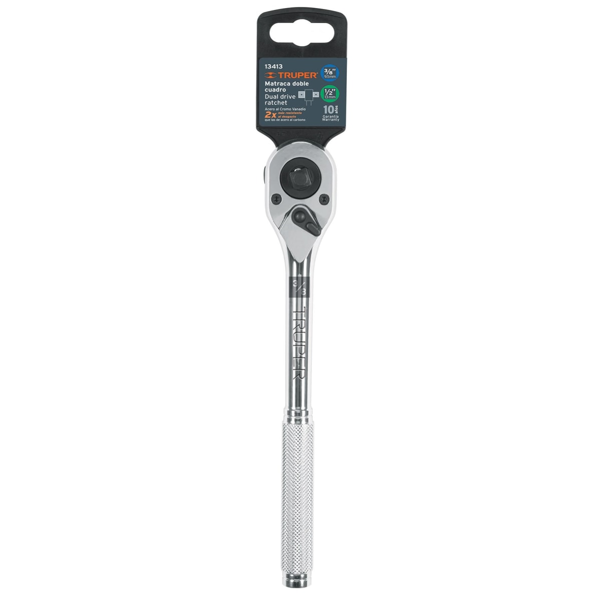 Matraca doble cuadros 3/8 y 1/2 , Truper 134131