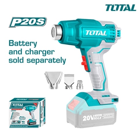 PISTOLA DE CALOR 20V INALÁMBRICA CALENTADOR SELLADORA TOTAL - TBLI20021
