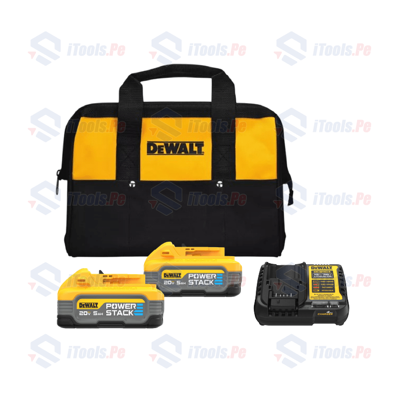 Kit baterías 5ah power stack + cargador + maleta lona1
