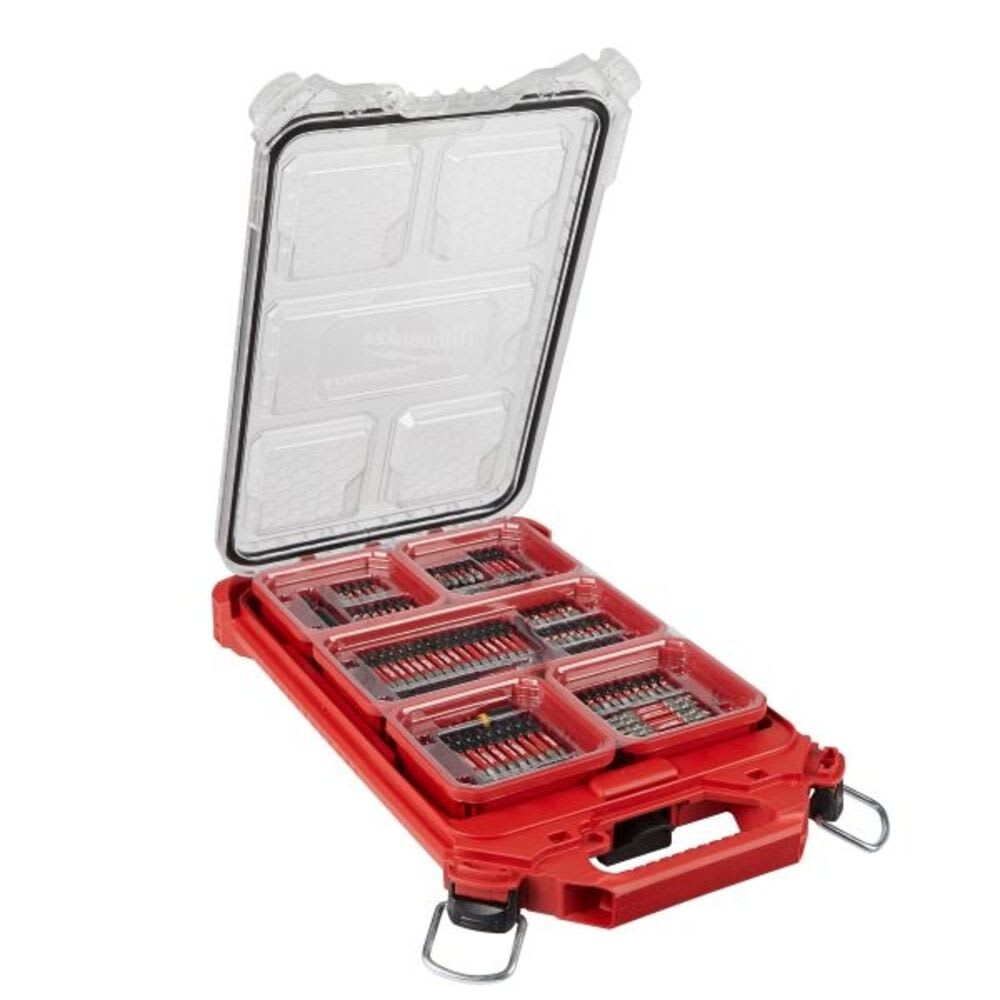 KIT DE ESTUCHE SHOCKWAVE DE 100 PIEZAS MILWAUKEE PACKOUT 48-32-40821