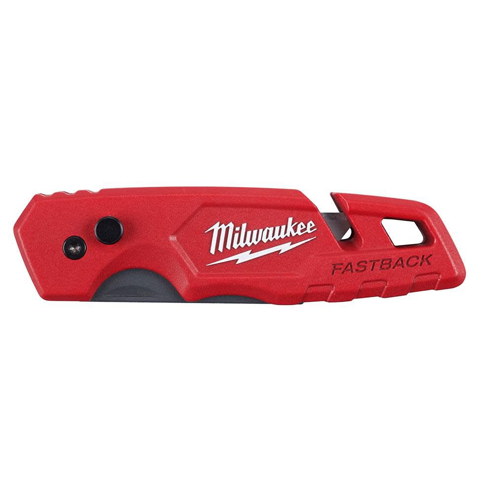 Cuchillo multiusos plegable Milwaukee FASTBACK con almacenamiento de cuchillas 	48-22-15023