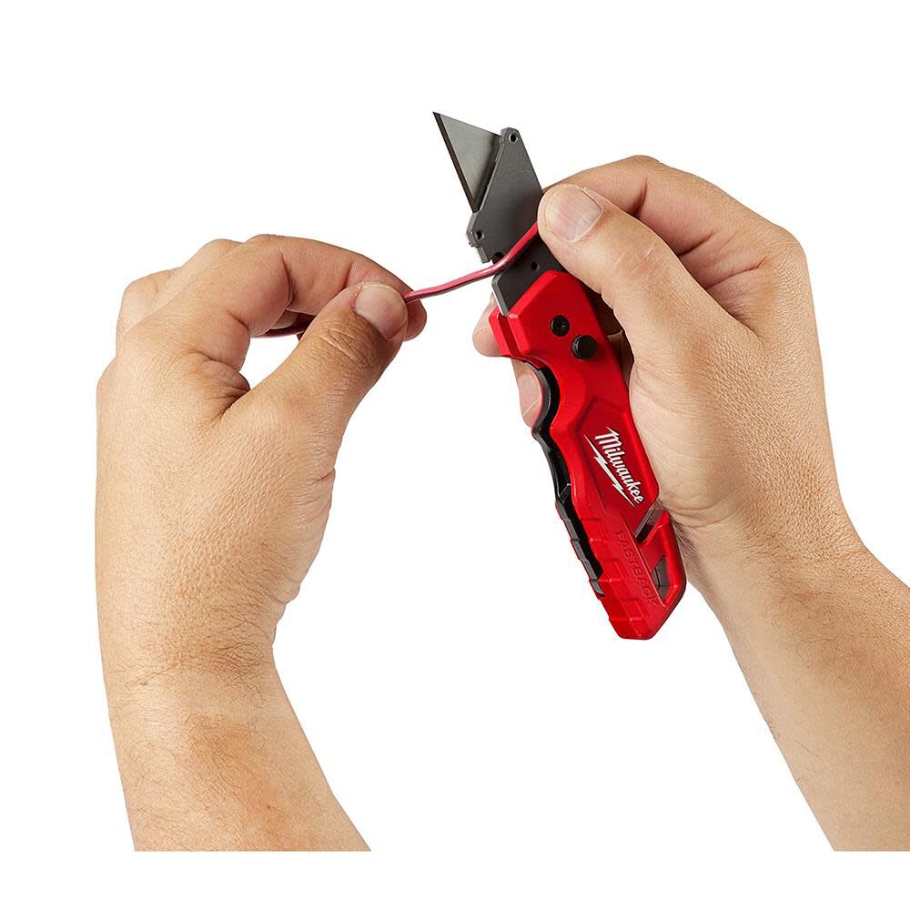 Cuchillo multiusos plegable Milwaukee FASTBACK con almacenamiento de cuchillas 	48-22-15025