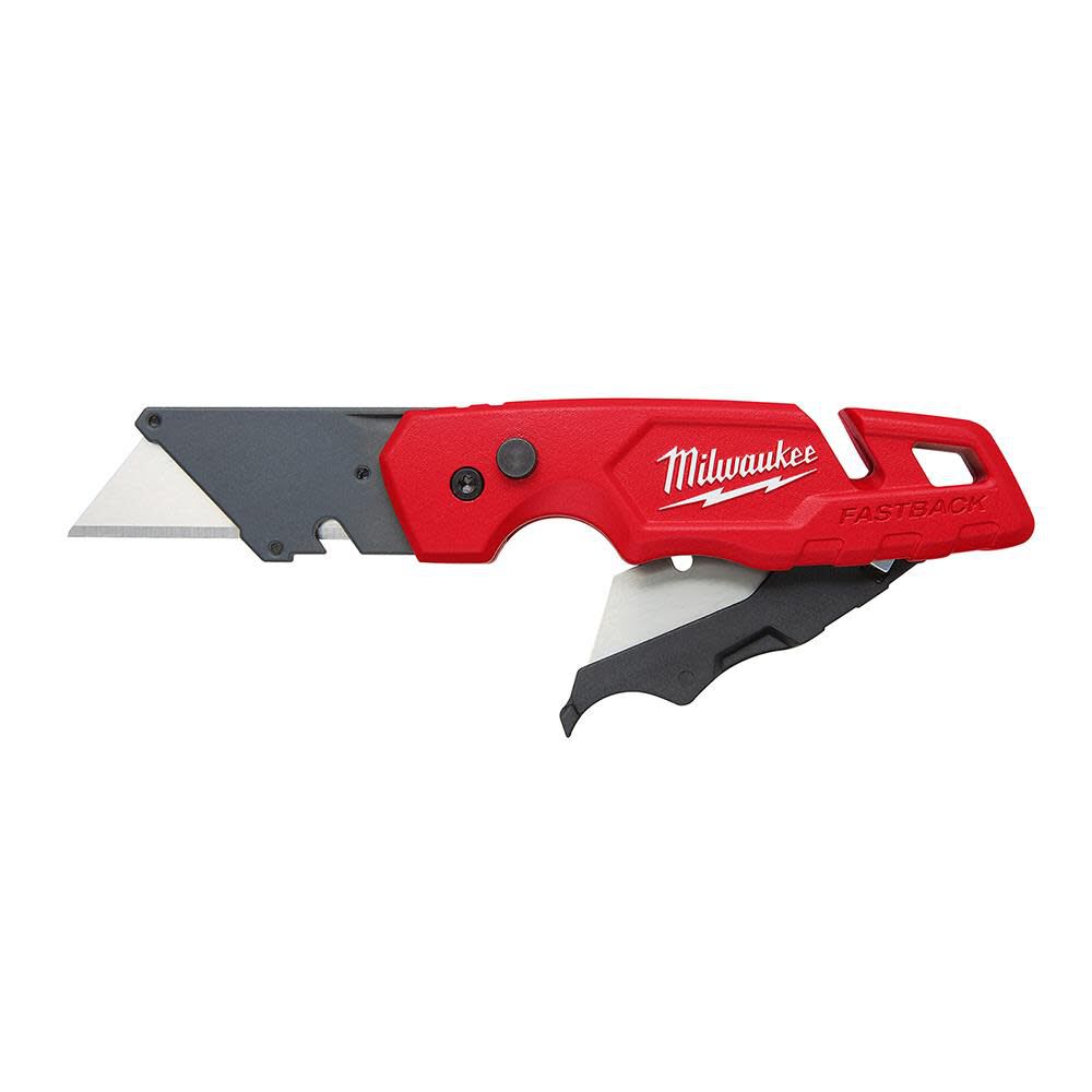 Cuchillo multiusos plegable Milwaukee FASTBACK con almacenamiento de cuchillas 	48-22-150213