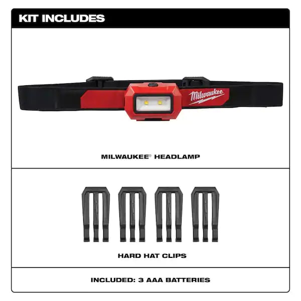 LINTERNA FRONTAL DE CABEZA 350LM IP54 MILWAUKEE 2103-201