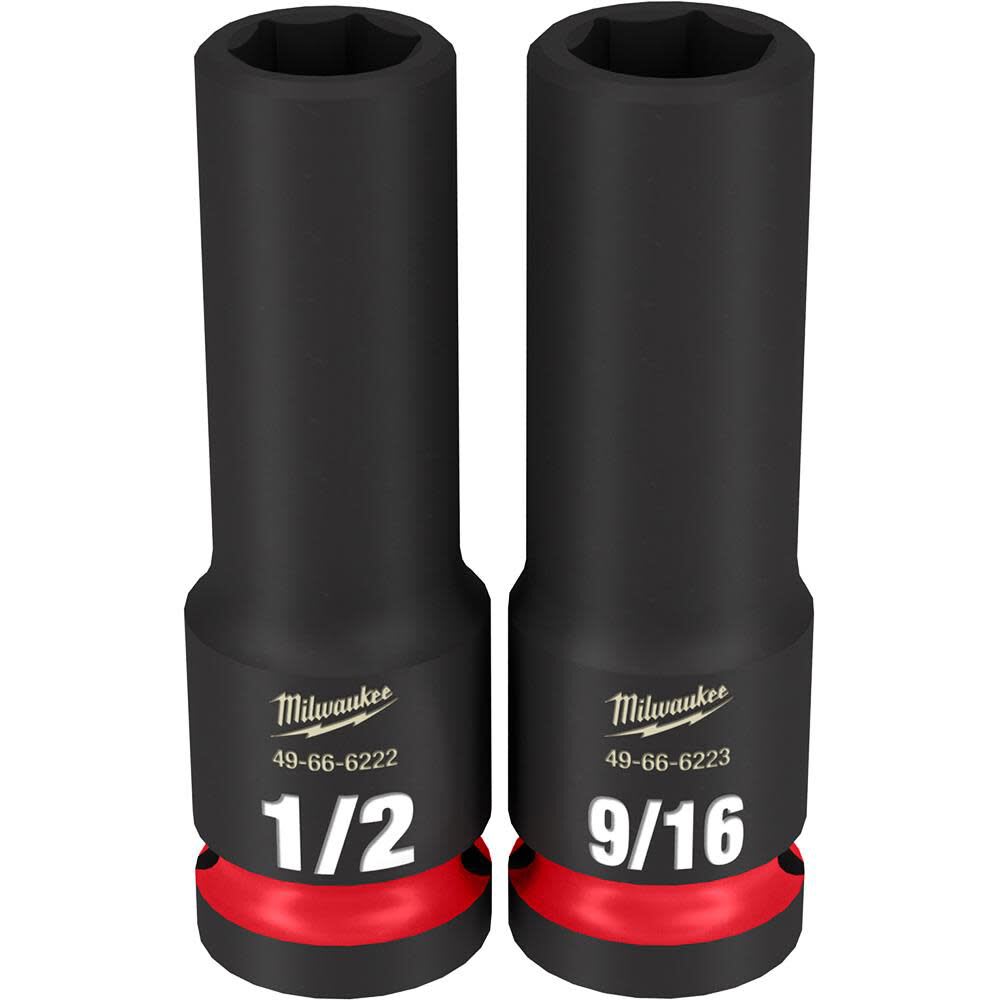 DADOS DE IMPACTO CON ACCIONAMIENTO DE 1/2 PULG. SAE DE 6 PUNTOS, 12 PIEZAS MILWAUKEE3