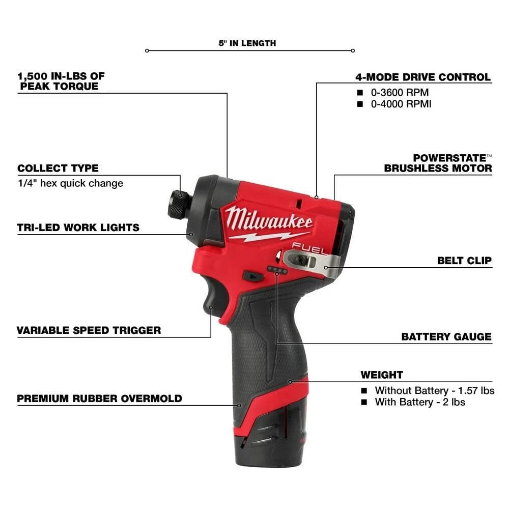 KIT COMBINADO INALAMBRICO M12 FUEL ULTIMA GENERACION MILWAUKEE / 3497-223