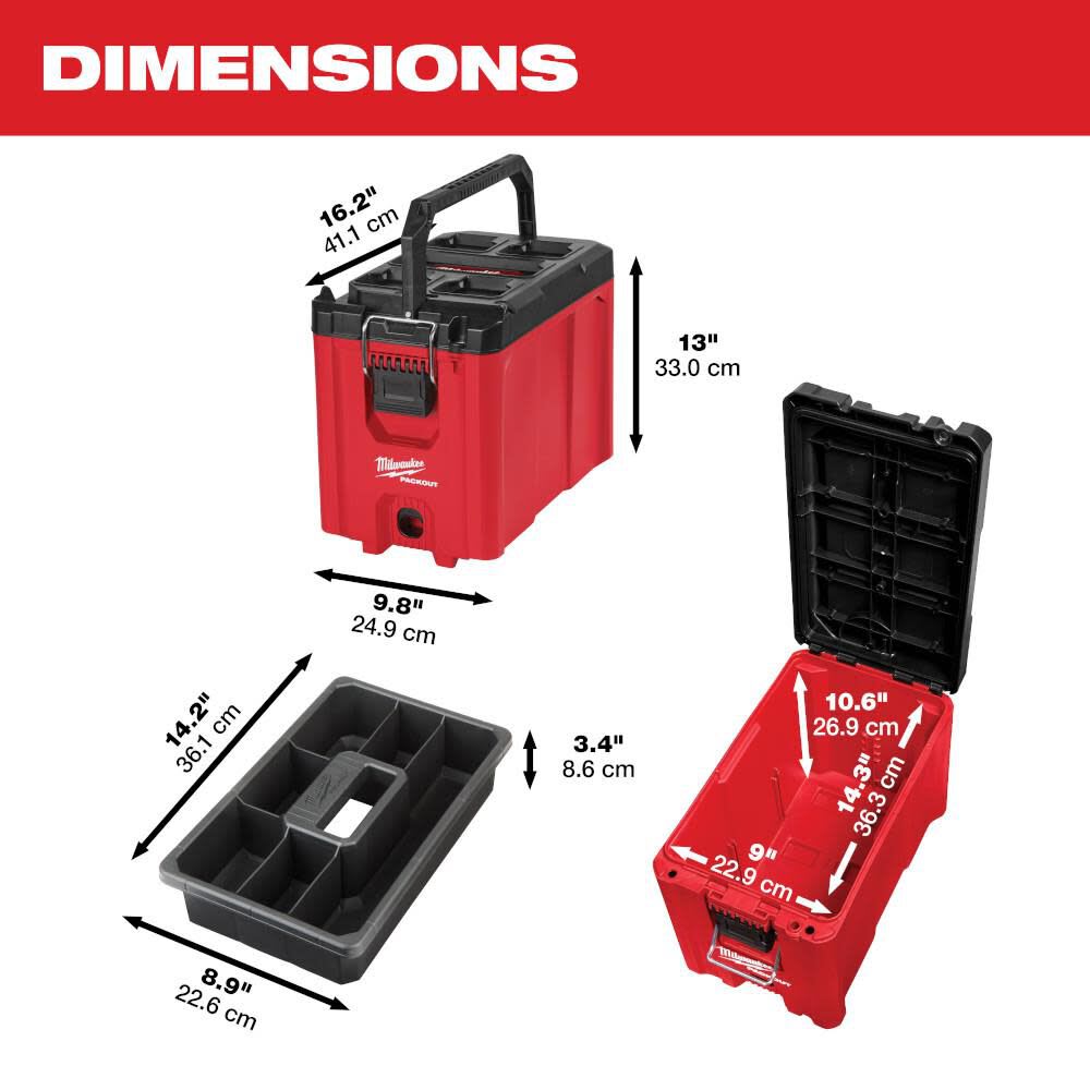 Caja de herramientas compacta Milwaukee PACKOUT2