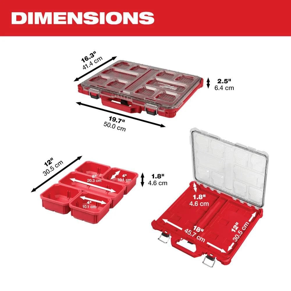 Organizador de perfil bajo Milwaukee PACKOUT2
