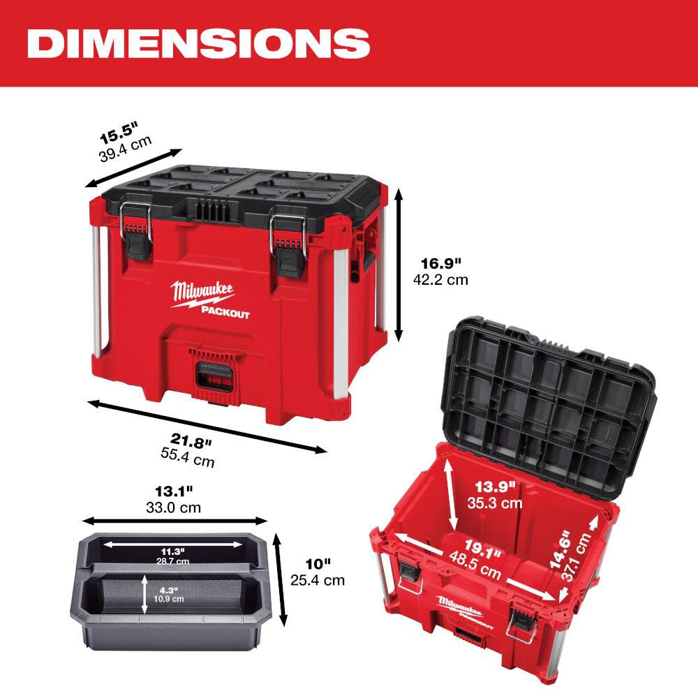 Caja de herramientas Milwaukee PACKOUT XL 48-22-84295