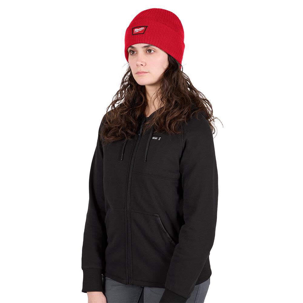 Gorro de punto acanalado con puños Milwaukee - Rojo1