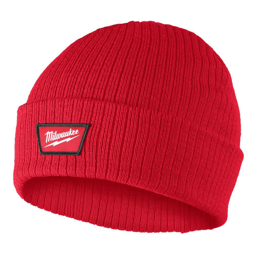 Gorro de punto acanalado con puños Milwaukee - Rojo4