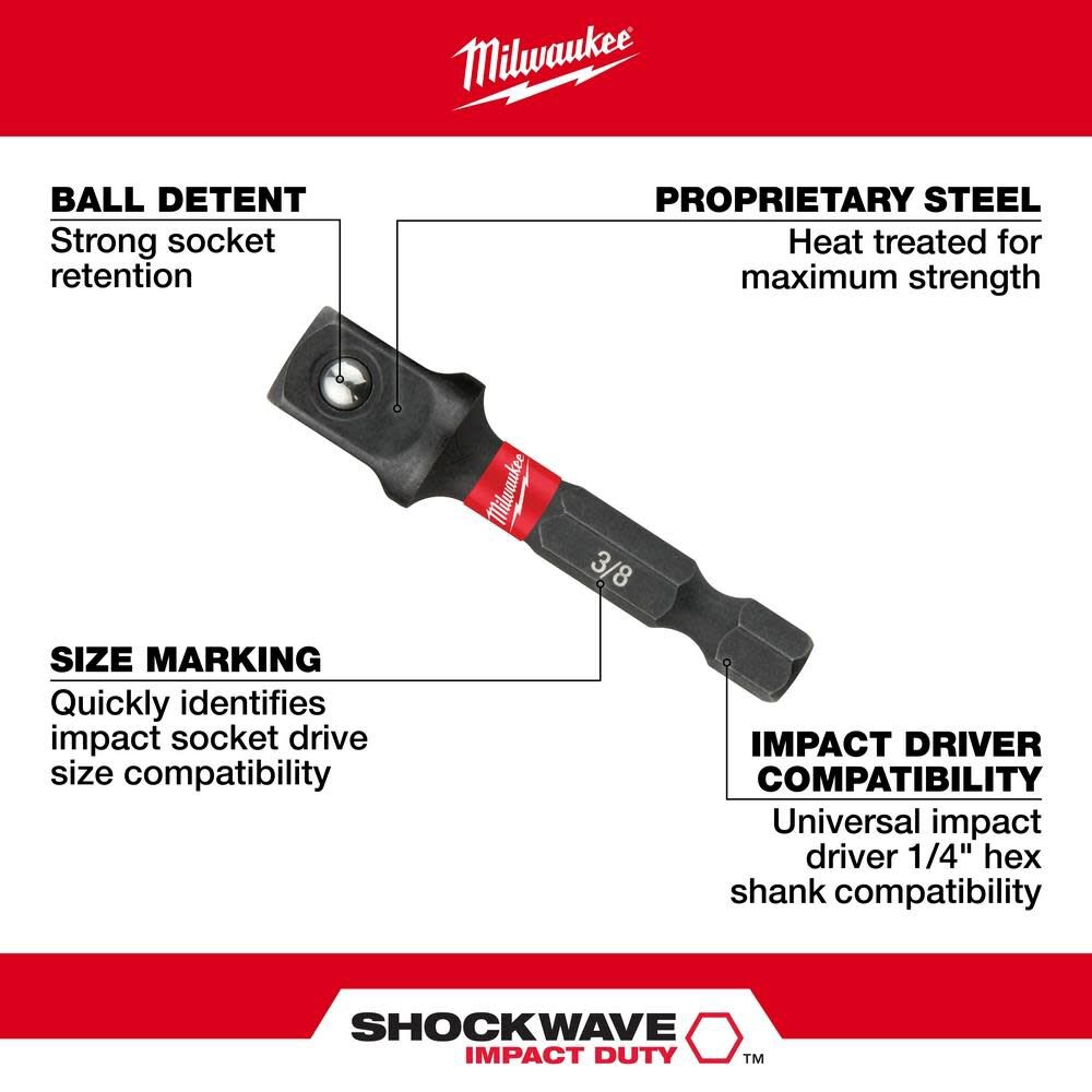 JUEGO DE ADAPTADORES DE DADOS DE IMPACTO SHOCKWAVE™ 48-32-50339