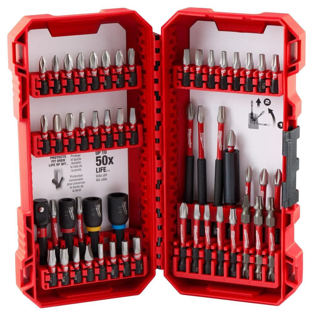 JUEGO DE PUNTAS DE DESTORNILLADOR, 54 PIEZAS - 48-32-4010 MILWAUKEE SHOCKWAVE IMPACT DUTY4