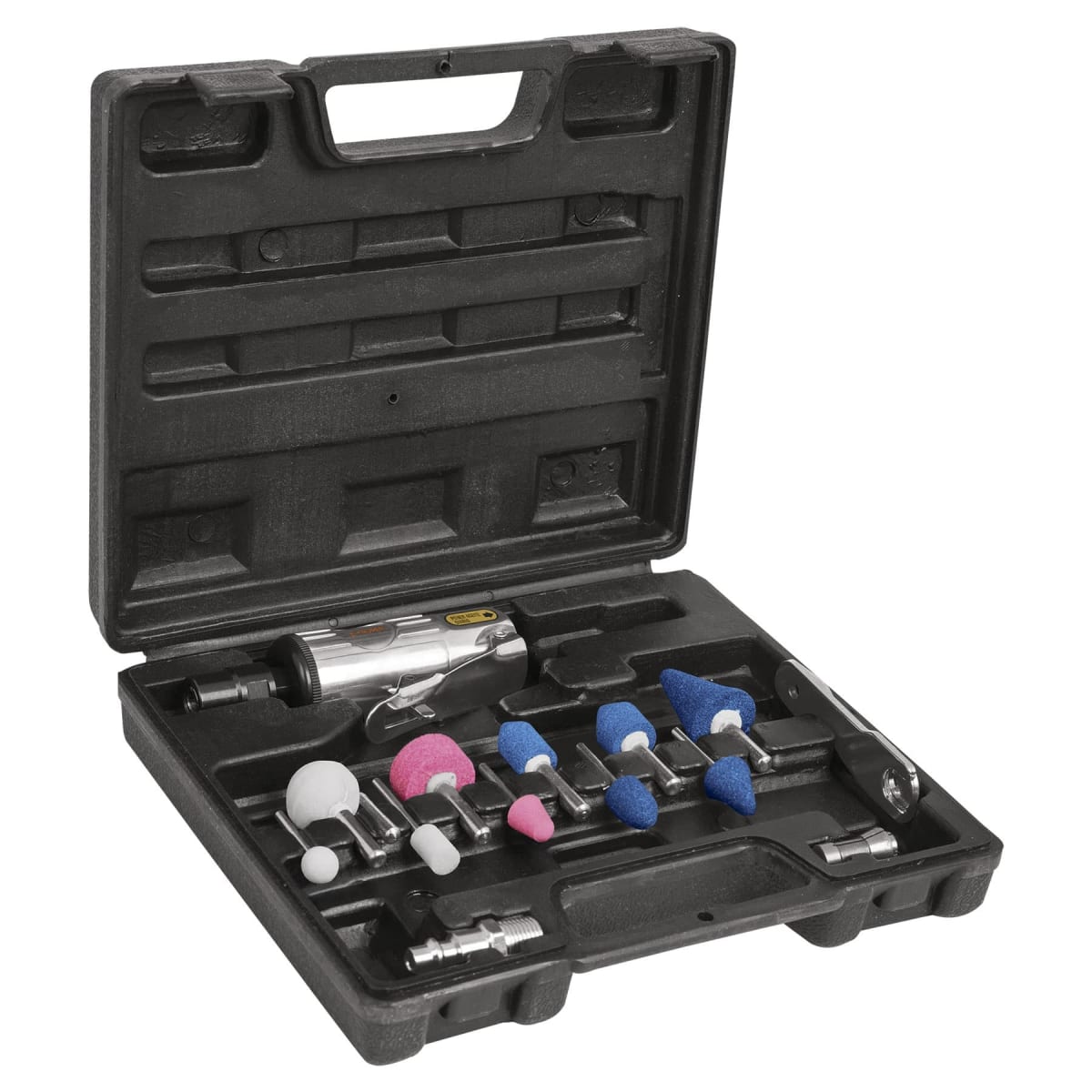 MINIESMERILADORA NEUMÁTICA, 1/4', KIT 16 PIEZAS TRUPER 16887 2