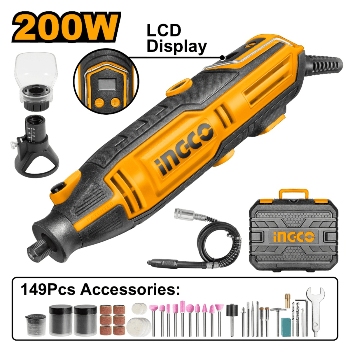 MINI GRINDER 149 ACCESORIOS 220 V 200W / MG20081