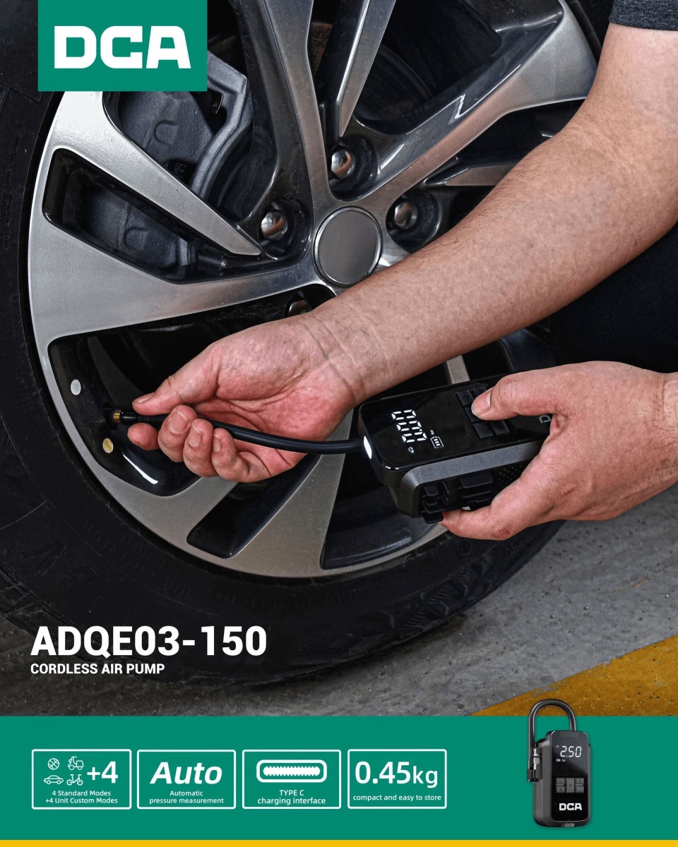 MINI COMPRESORA DIGITAL 8V 2.0AH 60W 150PSI DCA / ADQE03-1502