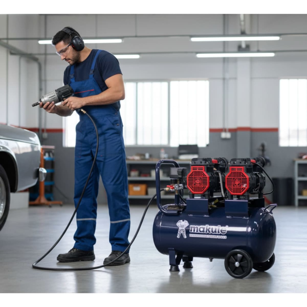 COMPRESORA DE AIRE SIN ACEITE Y SILENCIOSO DE 50 L3