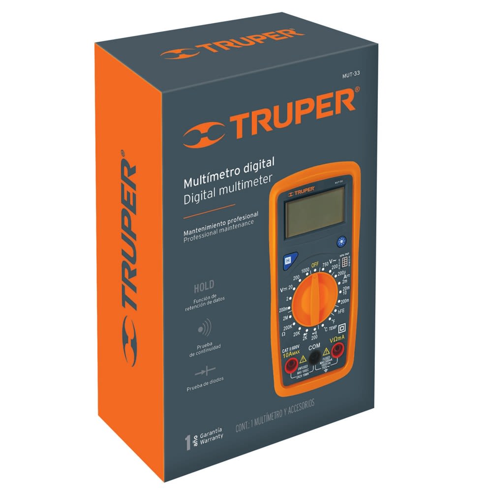 Multimetro Digital Junior 200V–750V 10401 Truper2