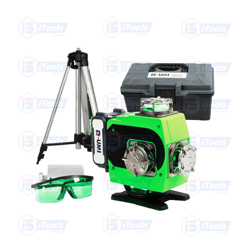 NIVEL LASER 16 LINEAS VERDE CON CONTROL REMOTO + TRIPODE 1.20MT R-UMI-16L1