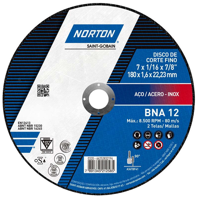 DISCO CORTE SUPERFINO DC BNA 12 7